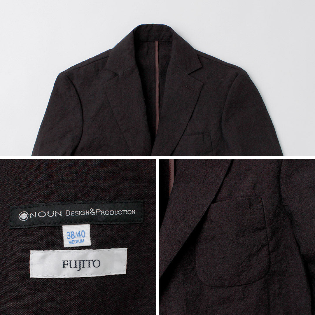 FUJITO / Linen Wool Tropical N.O.UN 2B Jacket