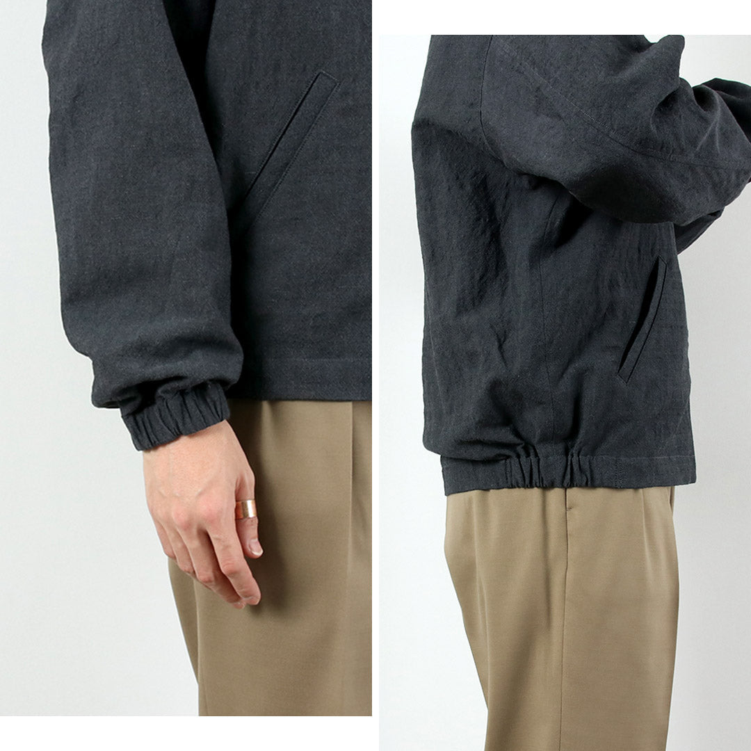 FUJITO / 亞麻羊毛熱帶拉鍊夾克衫