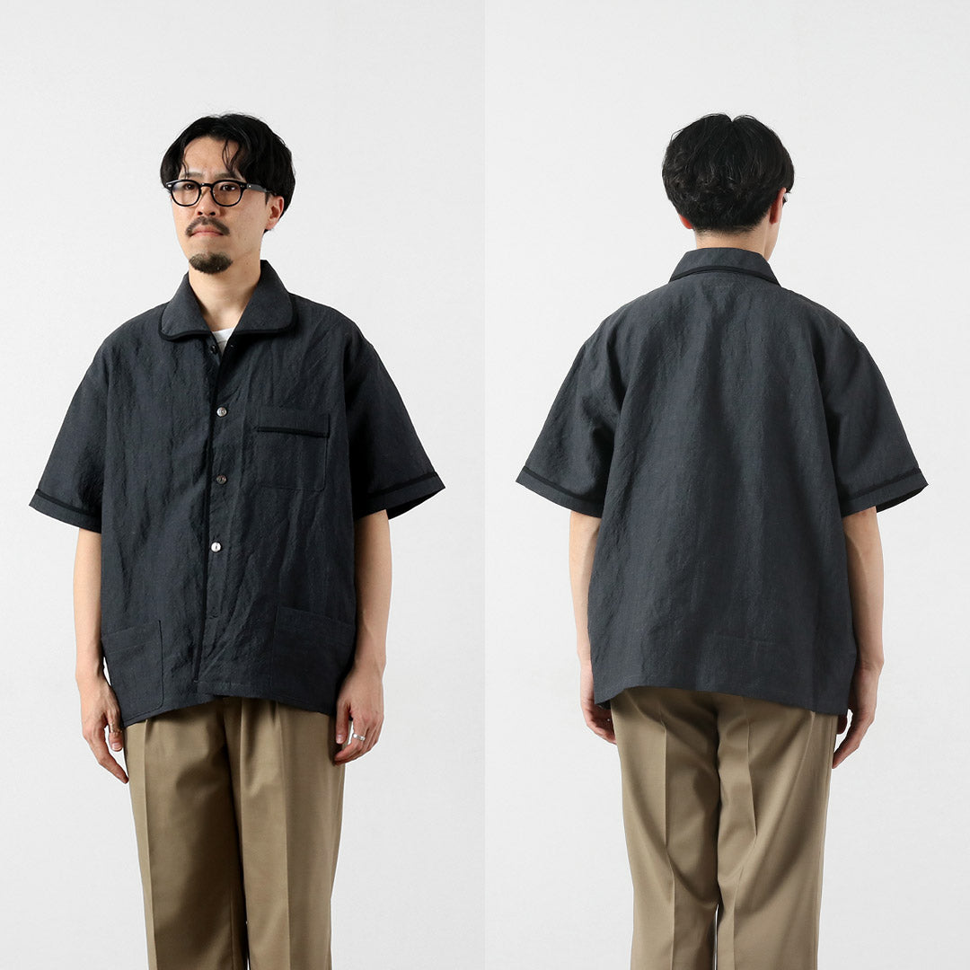 FUJITO / 린넨 울 트로피컬 파자마 셔츠