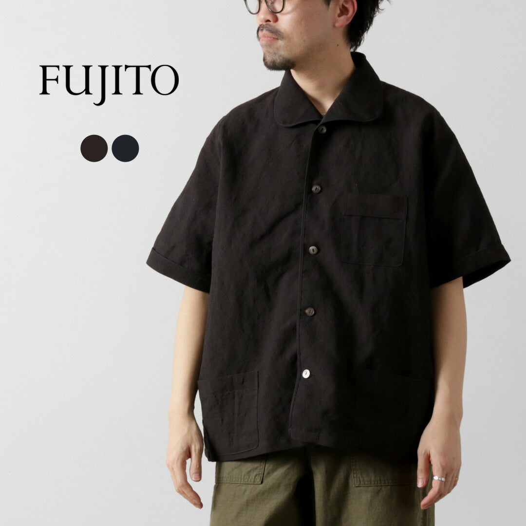 FUJITO / Linen Wool Tropical Pajama Shirt