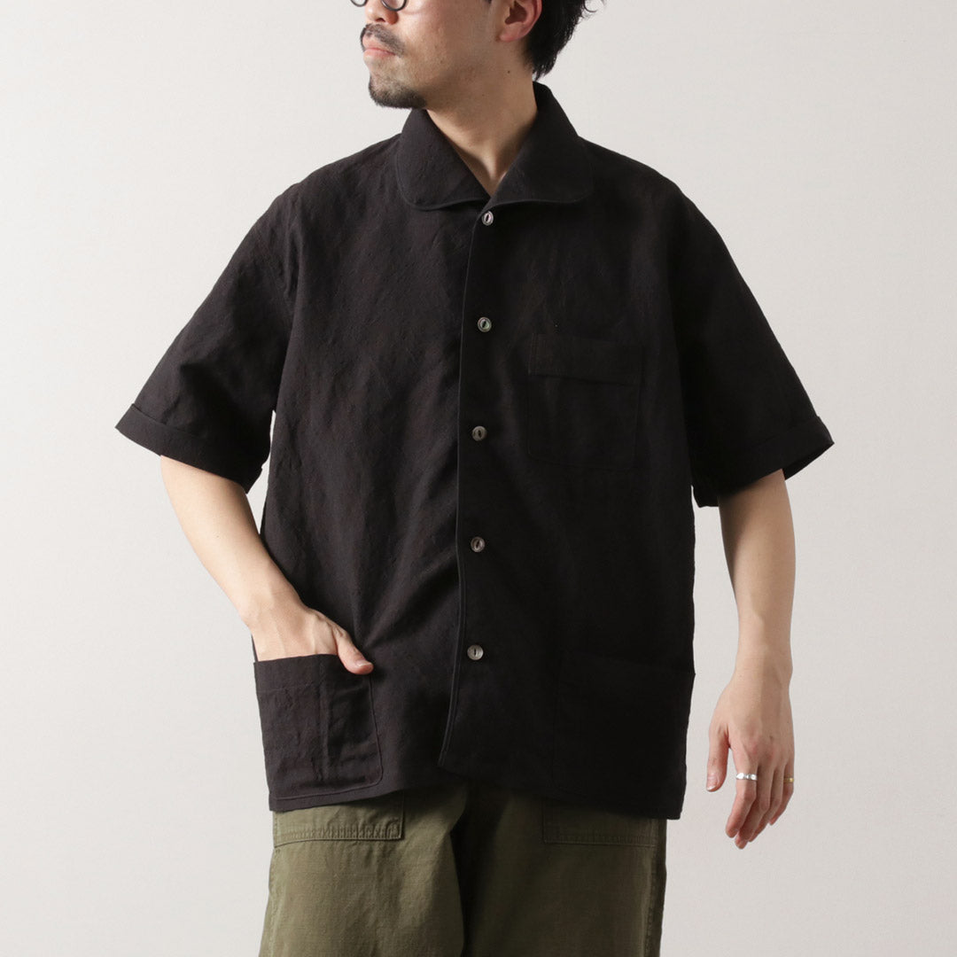 FUJITO / Linen Wool Tropical Pajama Shirt