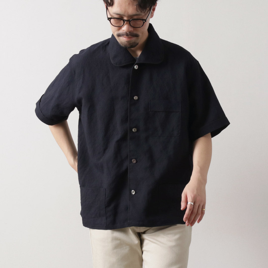FUJITO / Linen Wool Tropical Pajama Shirt