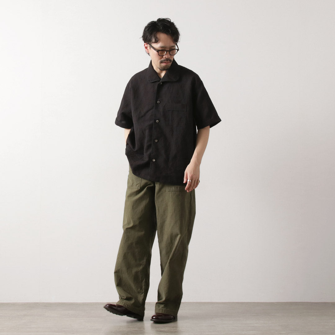 FUJITO / Linen Wool Tropical Pajama Shirt