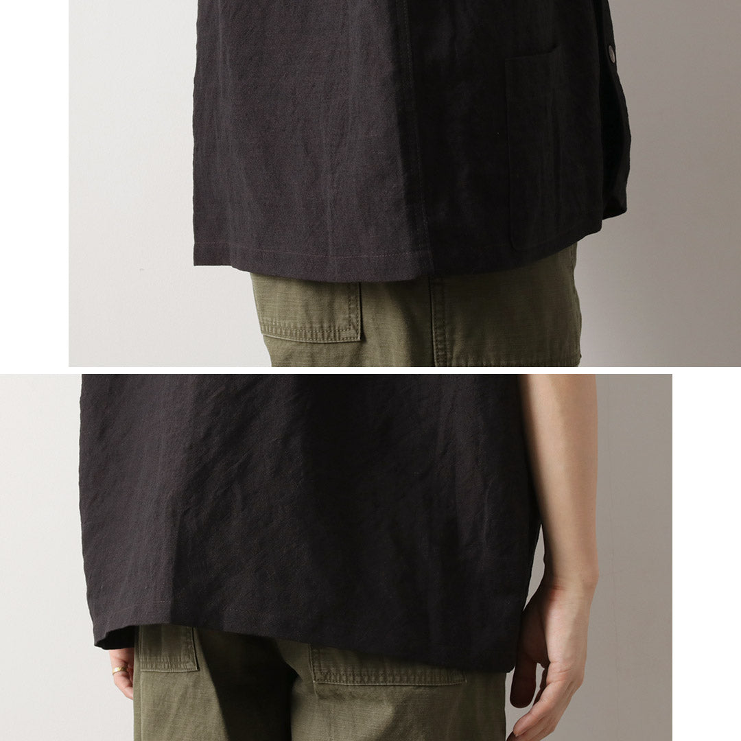 FUJITO / Linen Wool Tropical Pajama Shirt