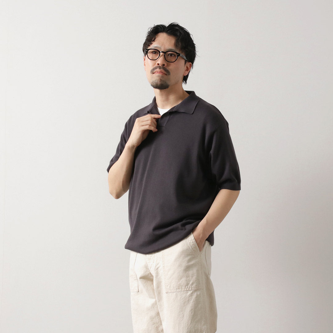 FUJITO / Cotton Silk Skipper Polo