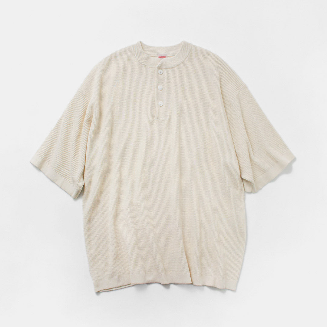 HEALTHKNIT / Henry Neck Short Sleeve Knit T-Shirt