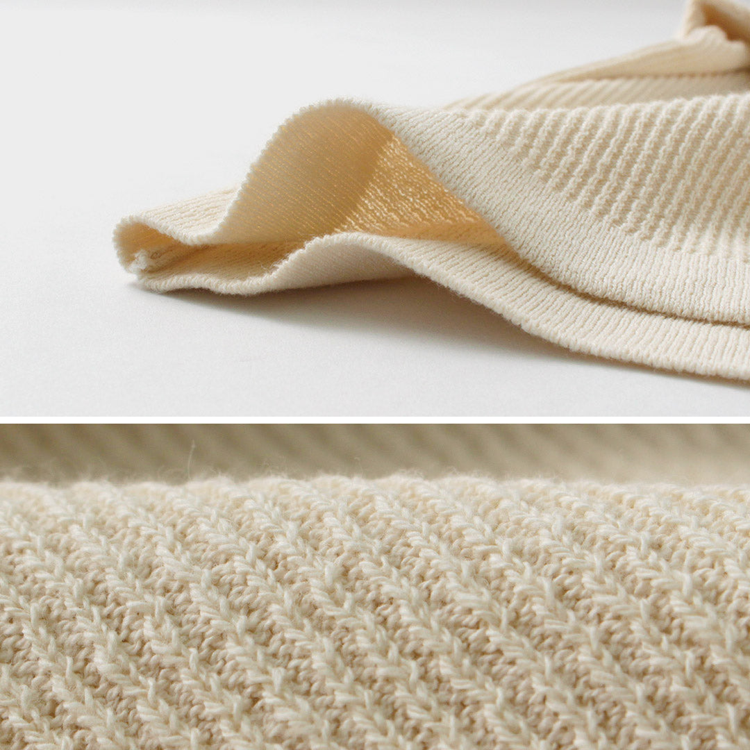 HEALTHKNIT / Henry Neck Short Sleeve Knit T-Shirt