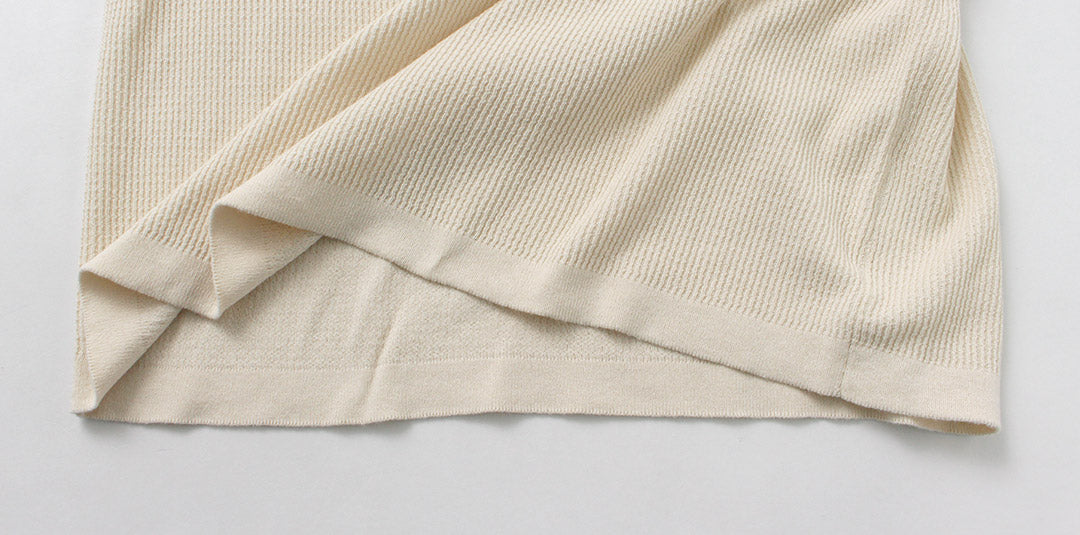 HEALTHKNIT / Henry Neck Short Sleeve Knit T-Shirt
