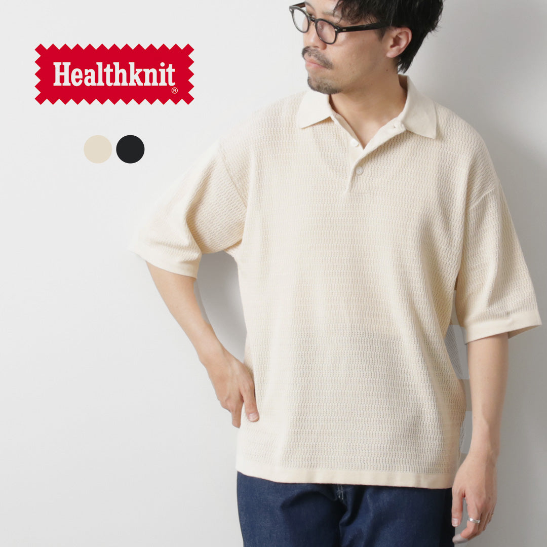 HEALTHKNIT / Short Sleeve Knit Polo Shirt