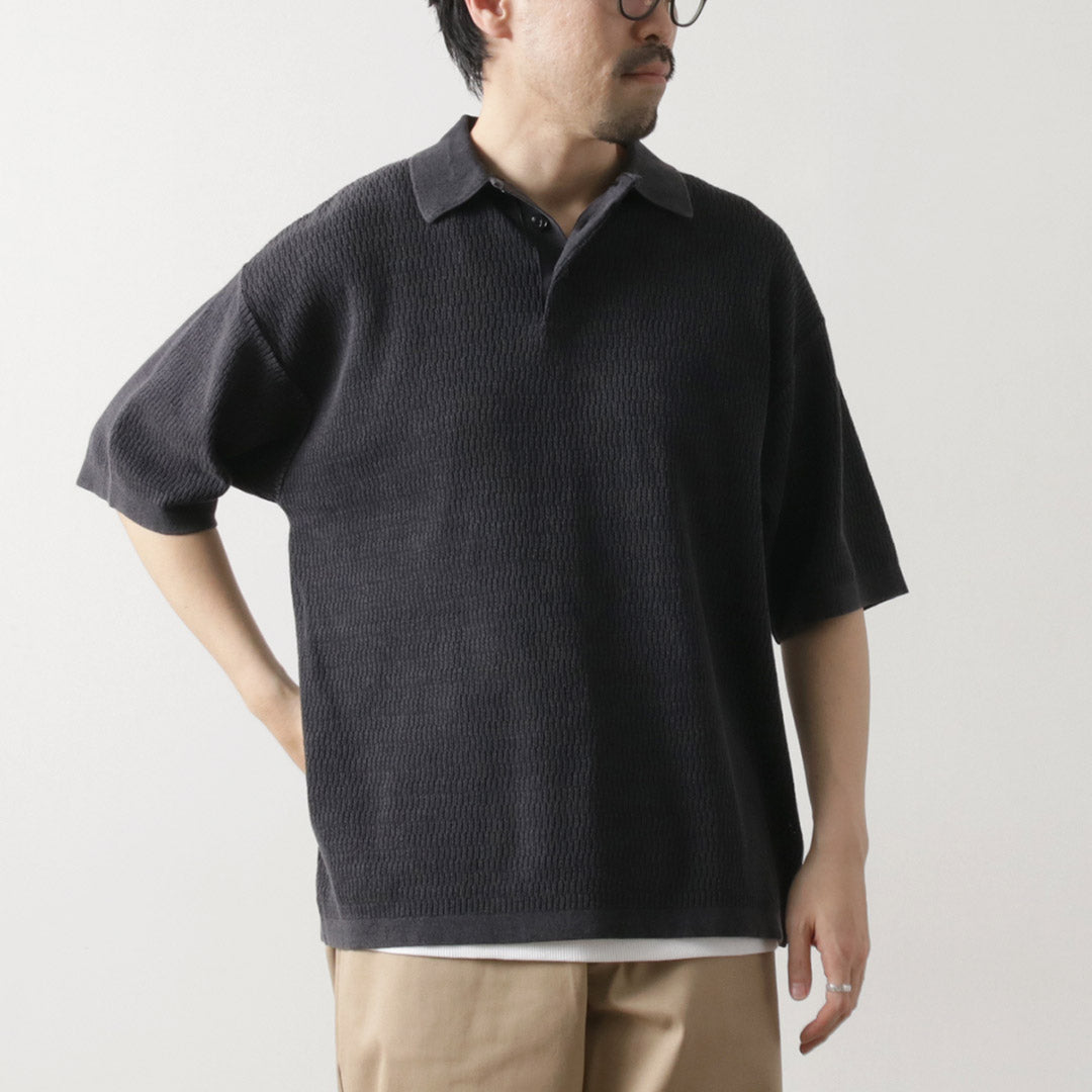 HEALTHKNIT / Short Sleeve Knit Polo Shirt