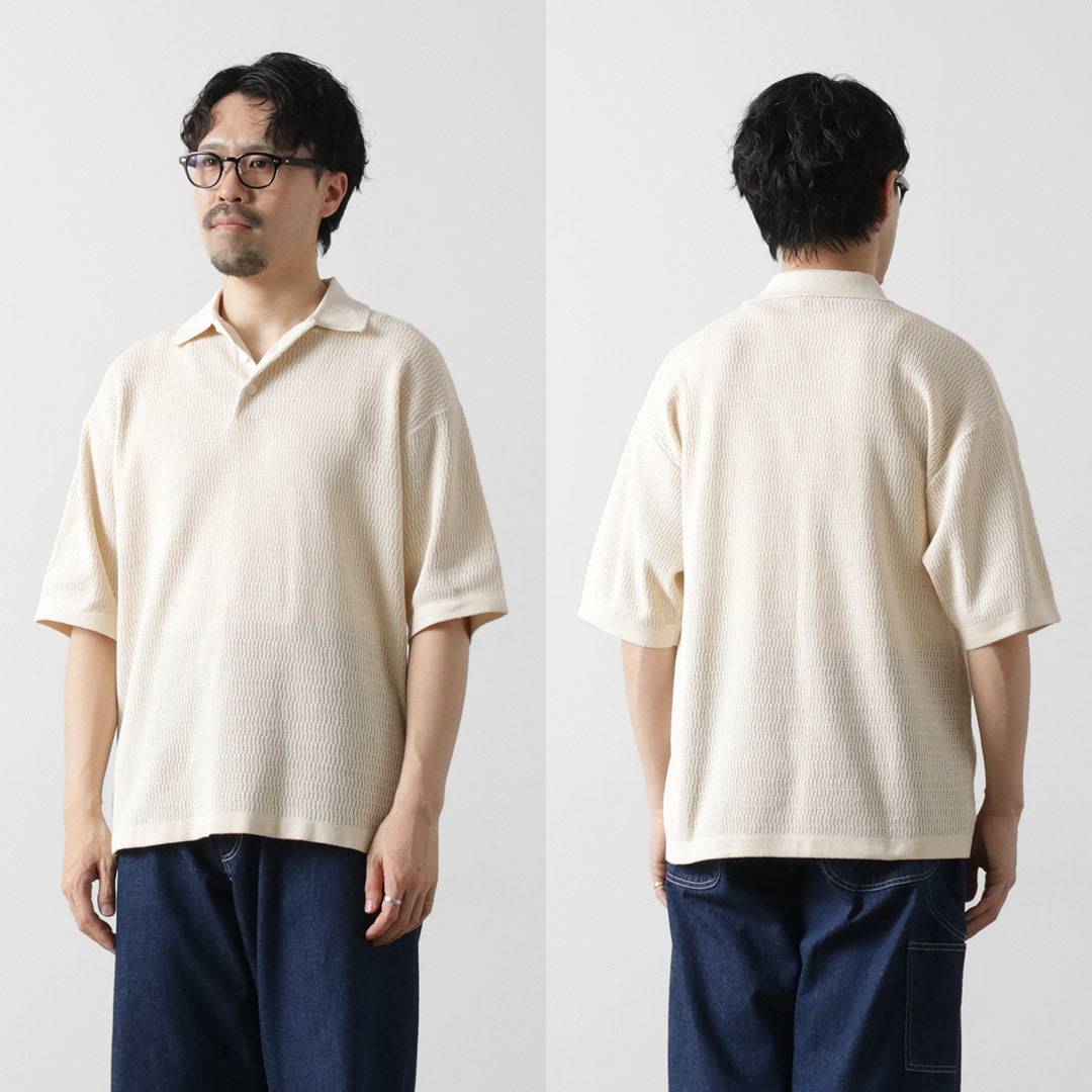 HEALTHKNIT / Short Sleeve Knit Polo Shirt