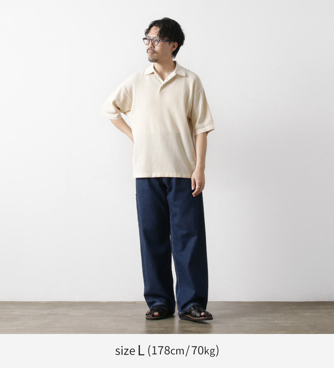HEALTHKNIT / Short Sleeve Knit Polo Shirt