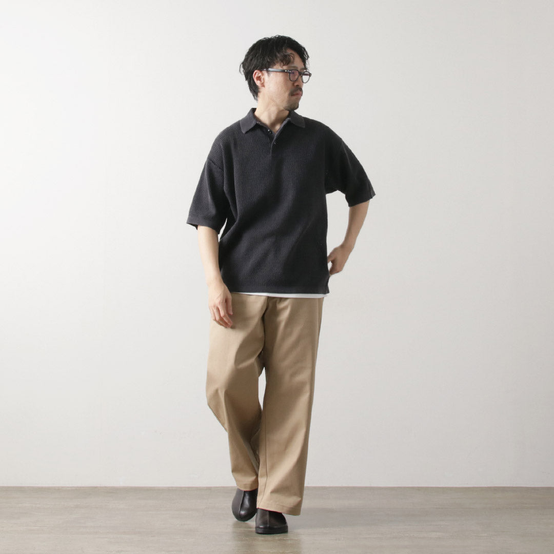 HEALTHKNIT / Short Sleeve Knit Polo Shirt