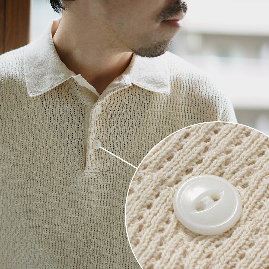 HEALTHKNIT / Short Sleeve Knit Polo Shirt