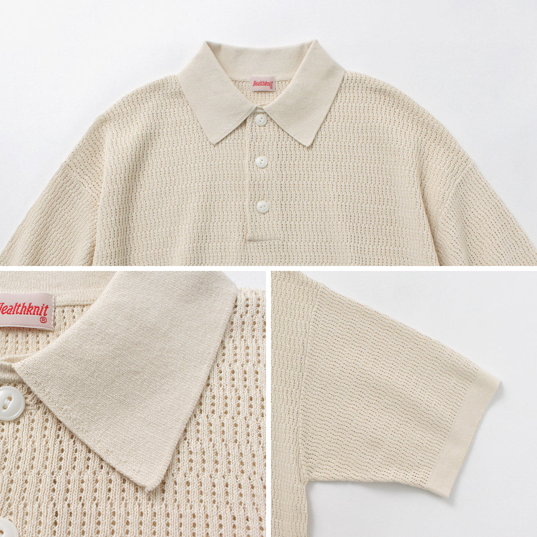 HEALTHKNIT / Short Sleeve Knit Polo Shirt