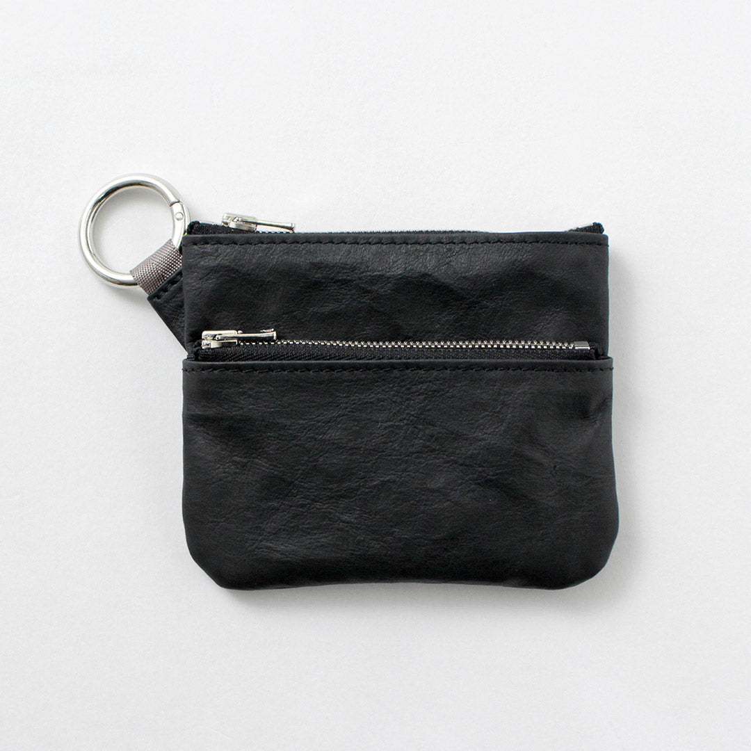 SENTI / Dyneema Leather Double Zipper Pouch