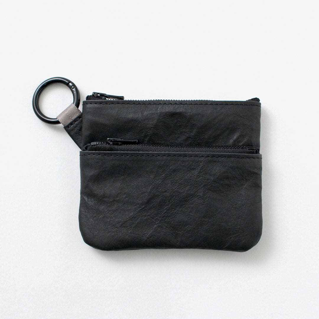 SENTI / Dyneema Leather Double Zipper Pouch