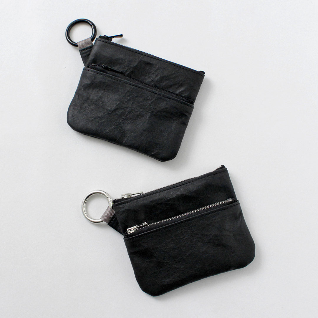 SENTI / Dyneema Leather Double Zipper Pouch
