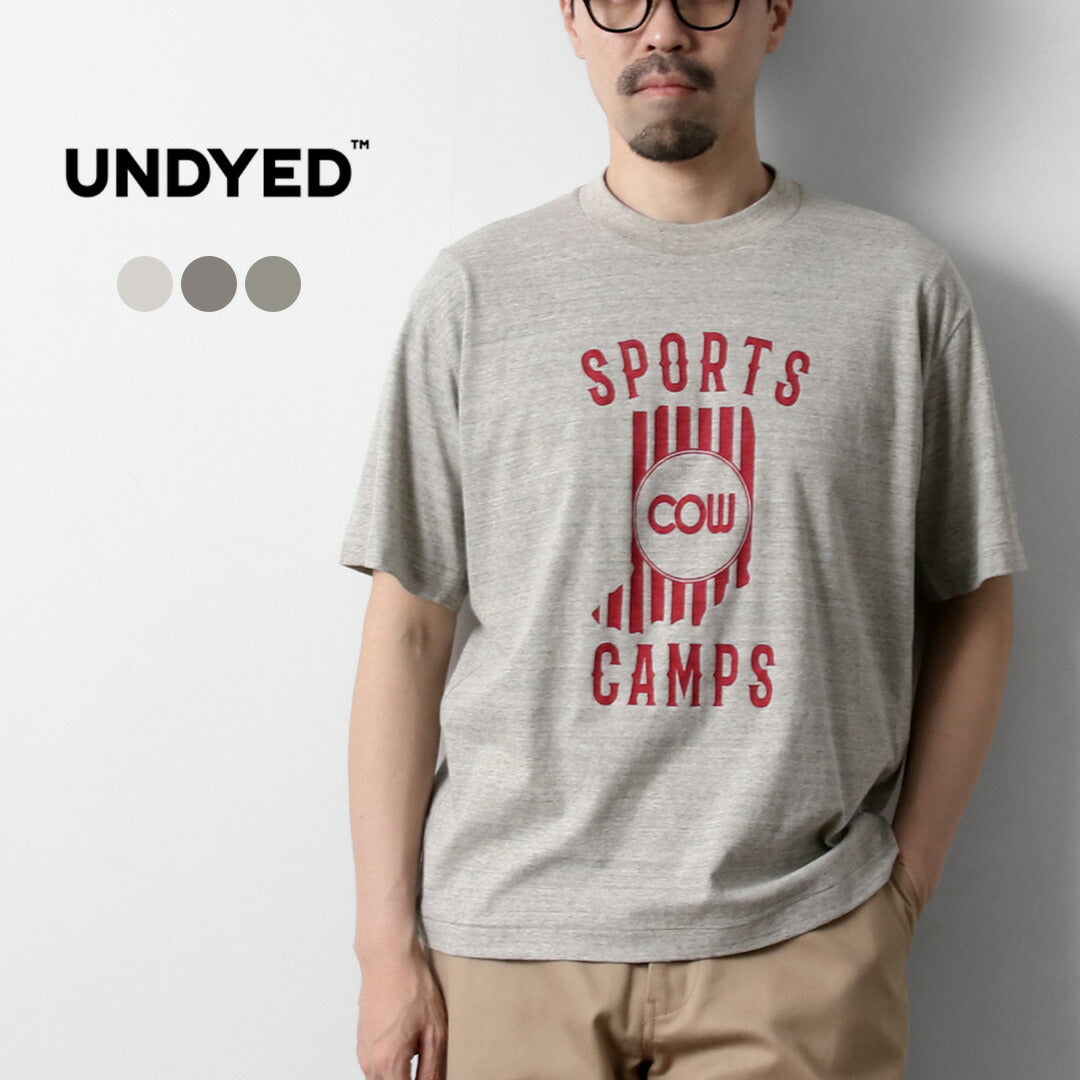 UNDYED / SPORTS CAMPS Undyed Organic Cotton Print T-Shirt