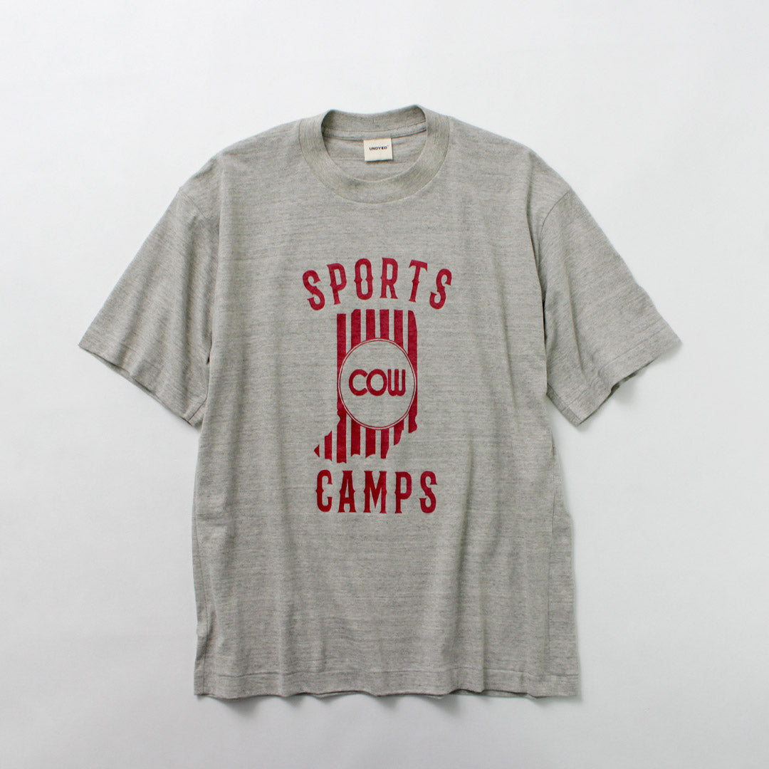 UNDYED / SPORTS CAMPS Undyed Organic Cotton Print T-Shirt