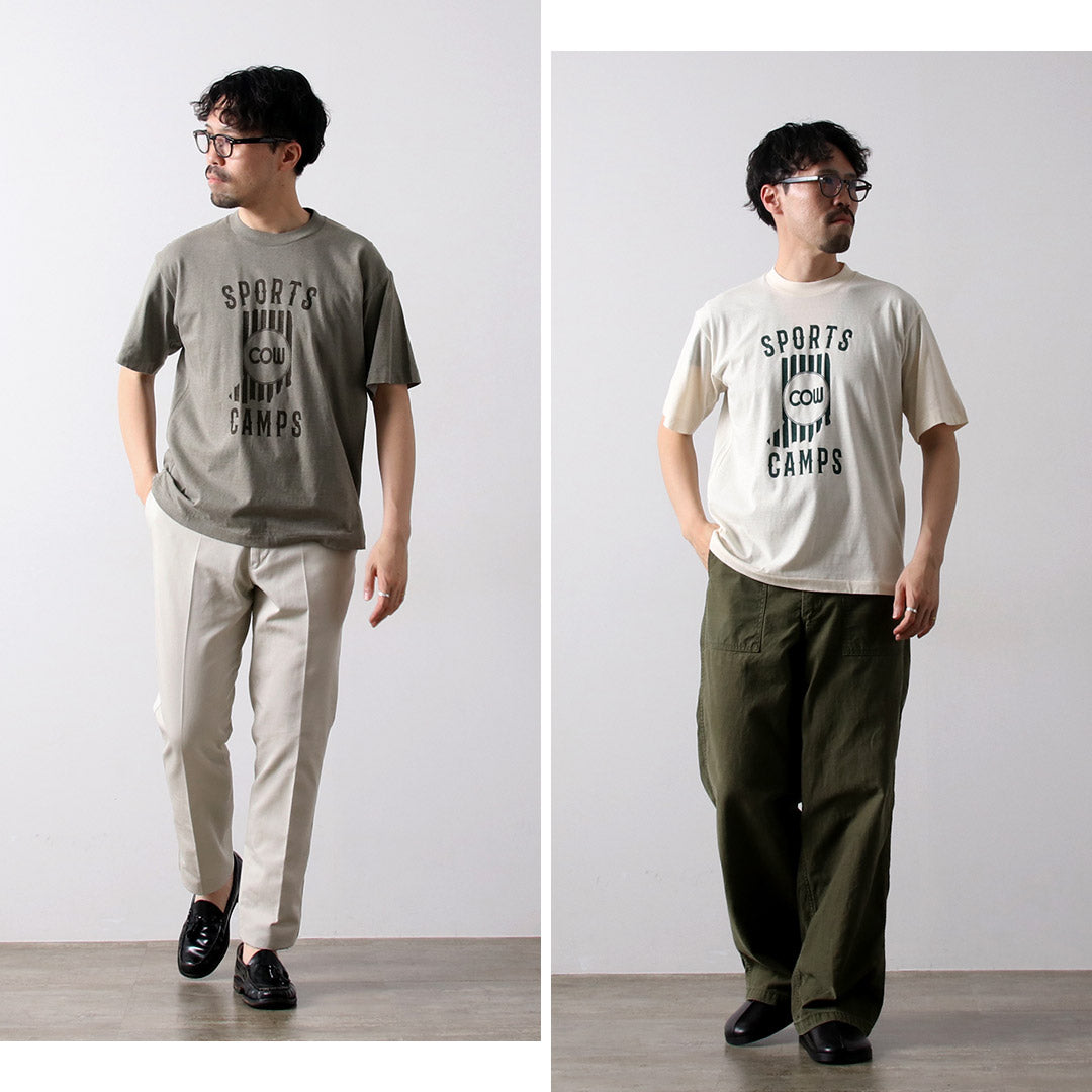 UNDYED / SPORTS CAMPS Undyed Organic Cotton Print T-Shirt