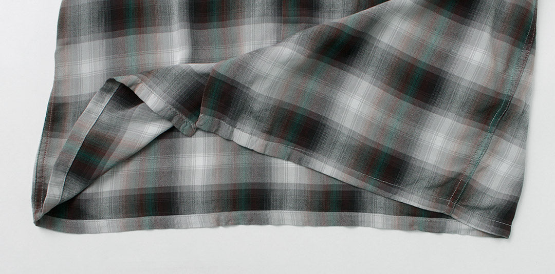TOWNCRAFT / 60s Ombre Rayon Loop Collar Shirt