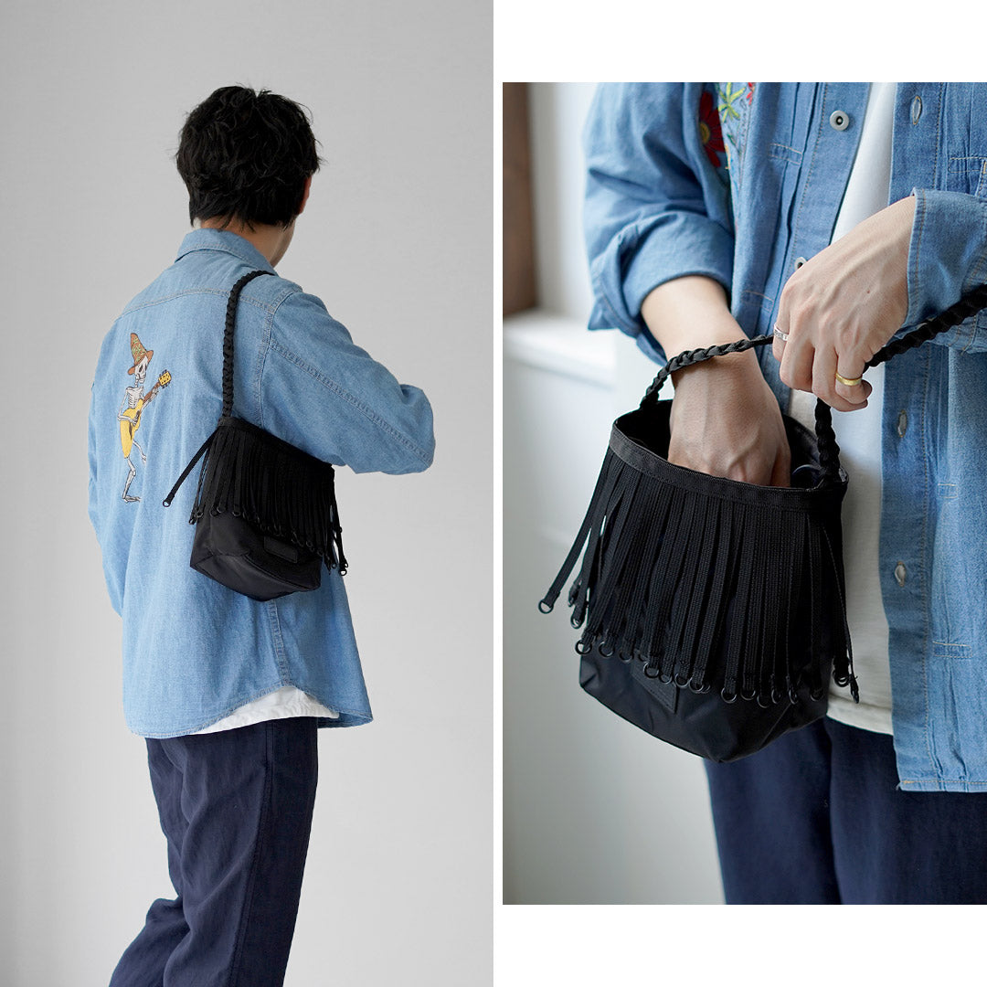 BAICYCLON by bagjack / BCL-83 Tape Fringe Shoulder Bag (Small)