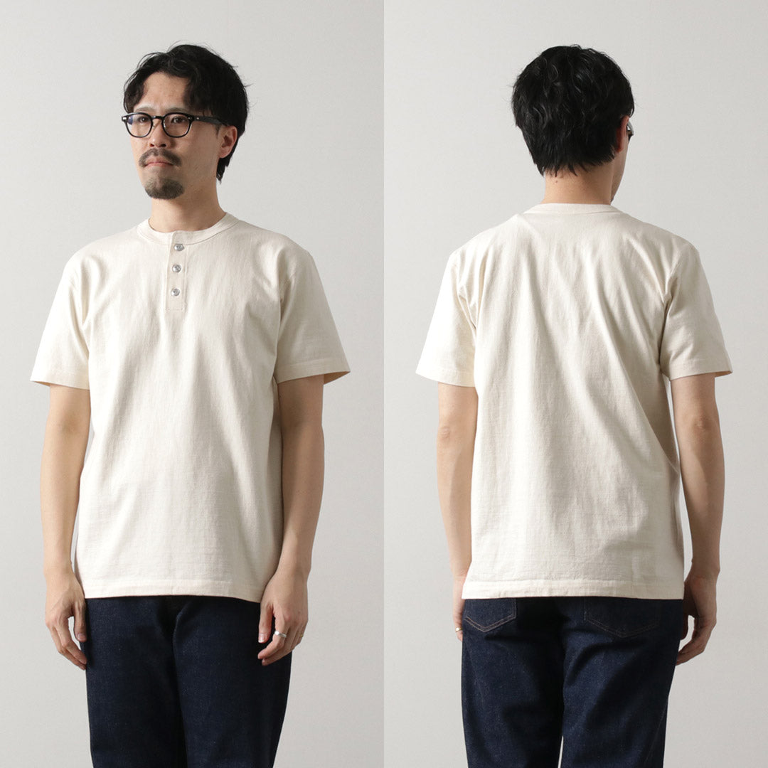 BARNS / Cozun Knitting Henry Neck Short Sleeve T-shirt SP Buttonworks