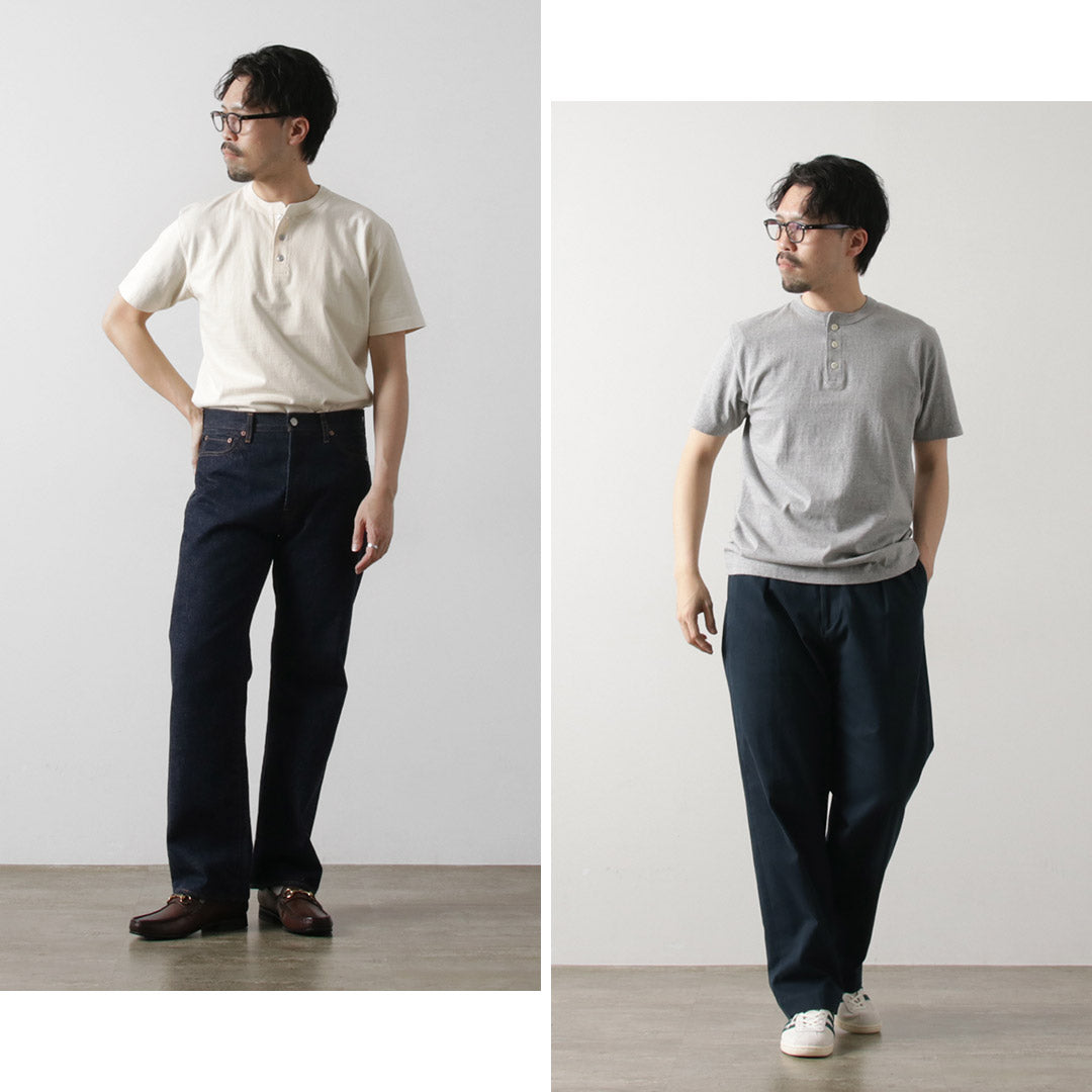 BARNS / Cozun Knitting Henry Neck Short Sleeve T-shirt SP Buttonworks