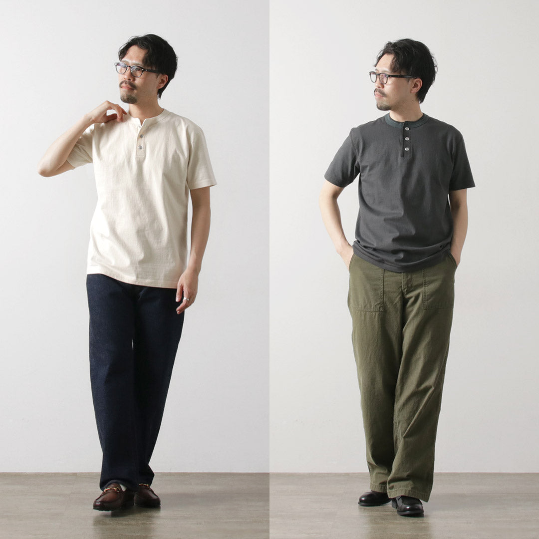 BARNS / Cozun Knitting Henry Neck Short Sleeve T-shirt SP Buttonworks