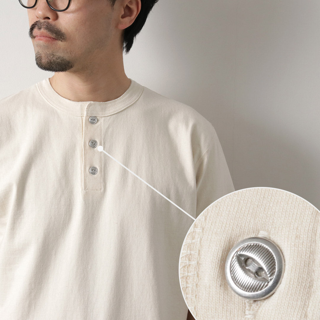 BARNS / Cozun Knitting Henry Neck Short Sleeve T-shirt SP Buttonworks