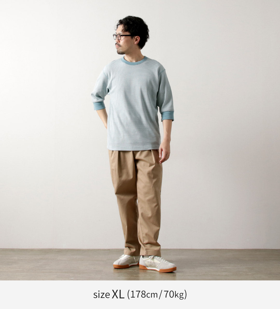 HEALTHKNIT / Basic Waffle 3/4 Sleeve T-Shirt