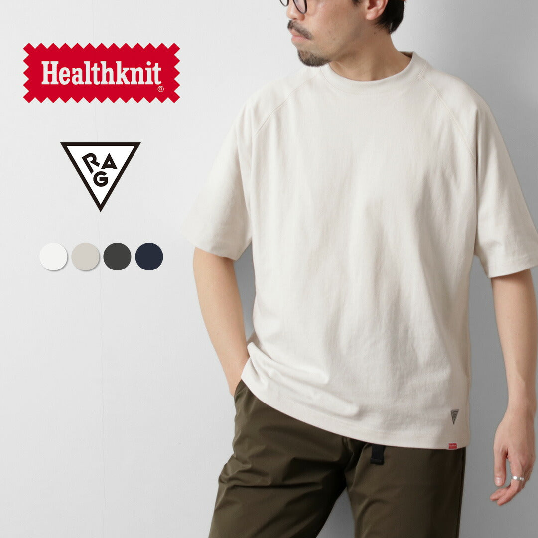 HEALTHKNIT / RAG Collaboration Raglan Short Sleeve Wide T-shirt Open-End Dry Jersey