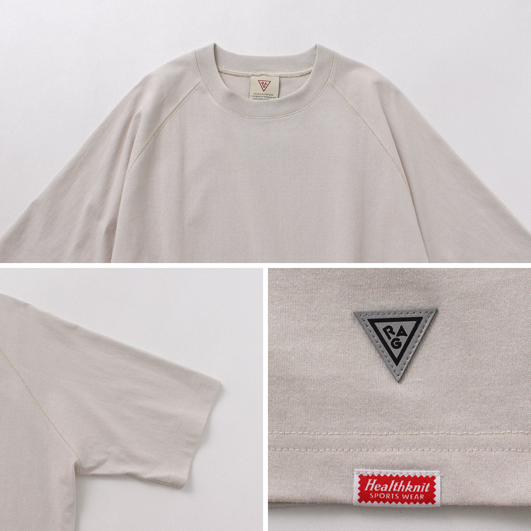HEALTHKNIT / RAG Collaboration Raglan Short Sleeve Wide T-shirt Open-End Dry Jersey