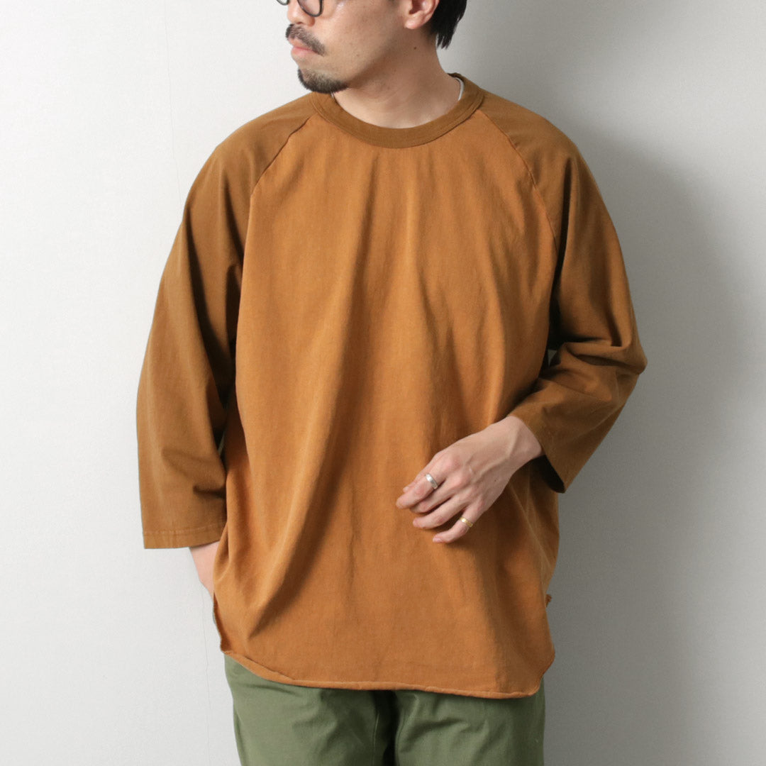 WALLA WALLA SPORT / Pigment Dye 2 Tone Baseball T-Shirt