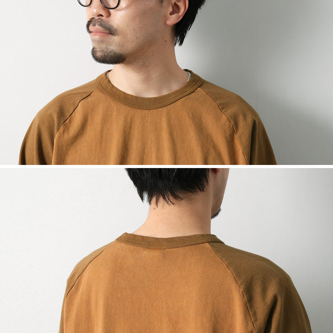 WALLA WALLA SPORT / Pigment Dye 2 Tone Baseball T-Shirt