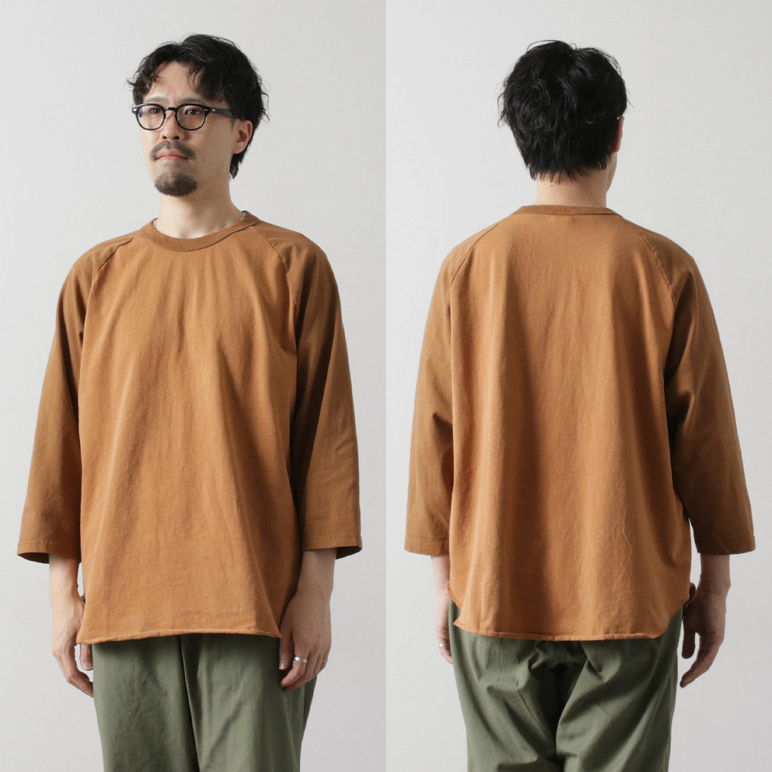 WALLA WALLA SPORT / Pigment Dye 2 Tone Baseball T-Shirt