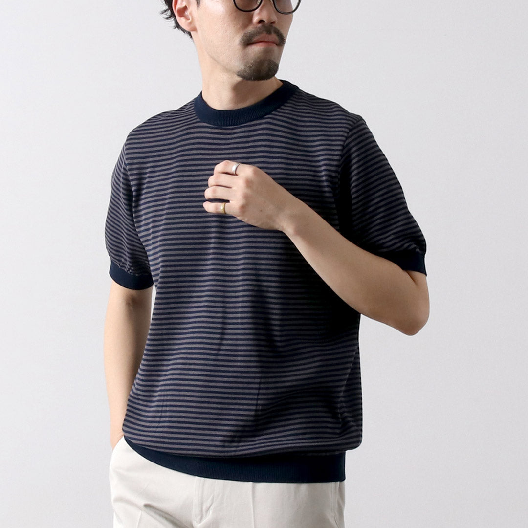 RINASCENTE / Hybrid Striped Knit T-Shirt