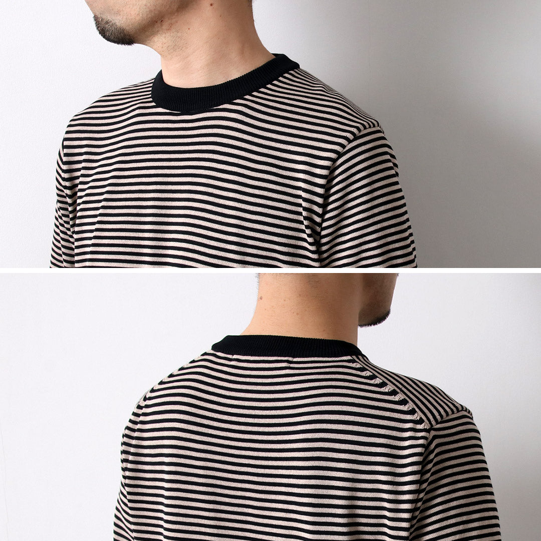 RINASCENTE / Hybrid Striped Knit T-Shirt