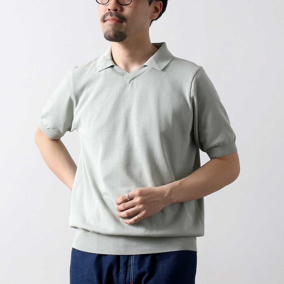 RINASCENTE / Hybrid Knit Skipper Polo Shirt