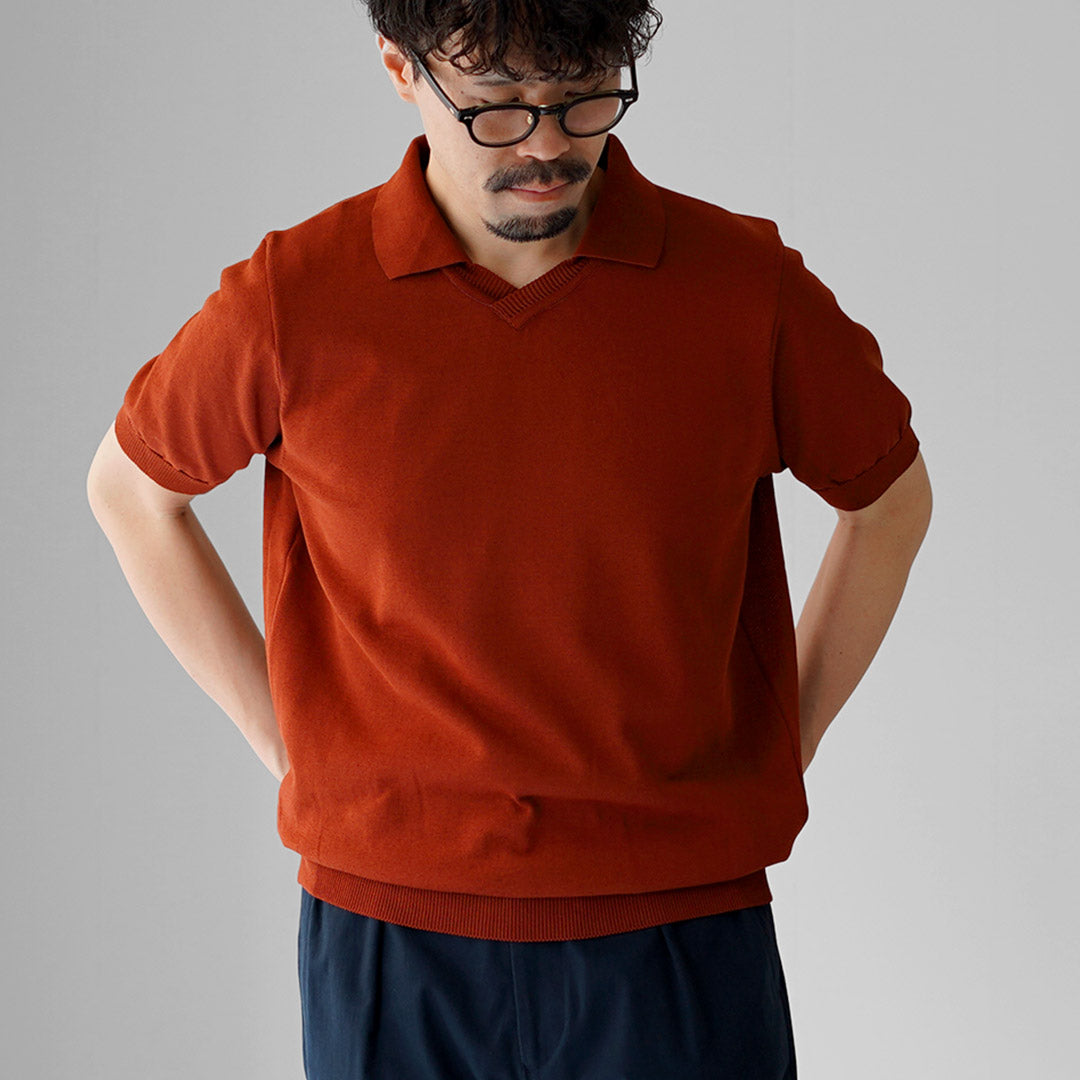 RINASCENTE / Hybrid Knit Skipper Polo Shirt
