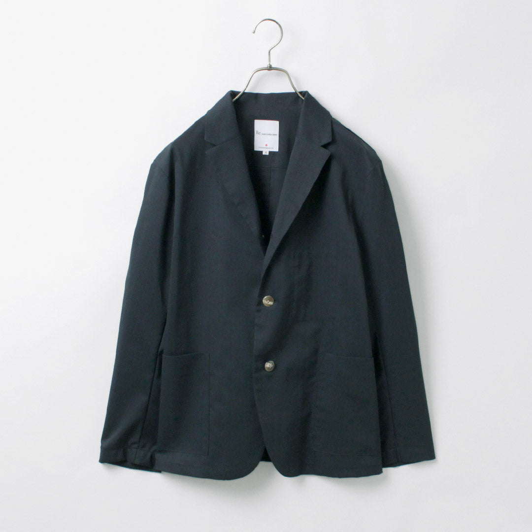 RE MADE IN TOKYO JAPAN / Ramie SOLOTEX Twill 3-button Jacket