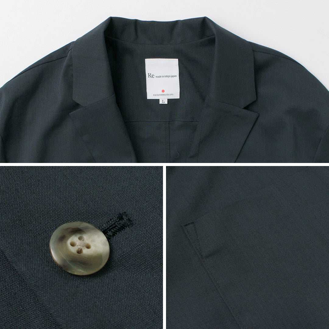 RE MADE IN TOKYO JAPAN / Ramie SOLOTEX Twill 3-button Jacket