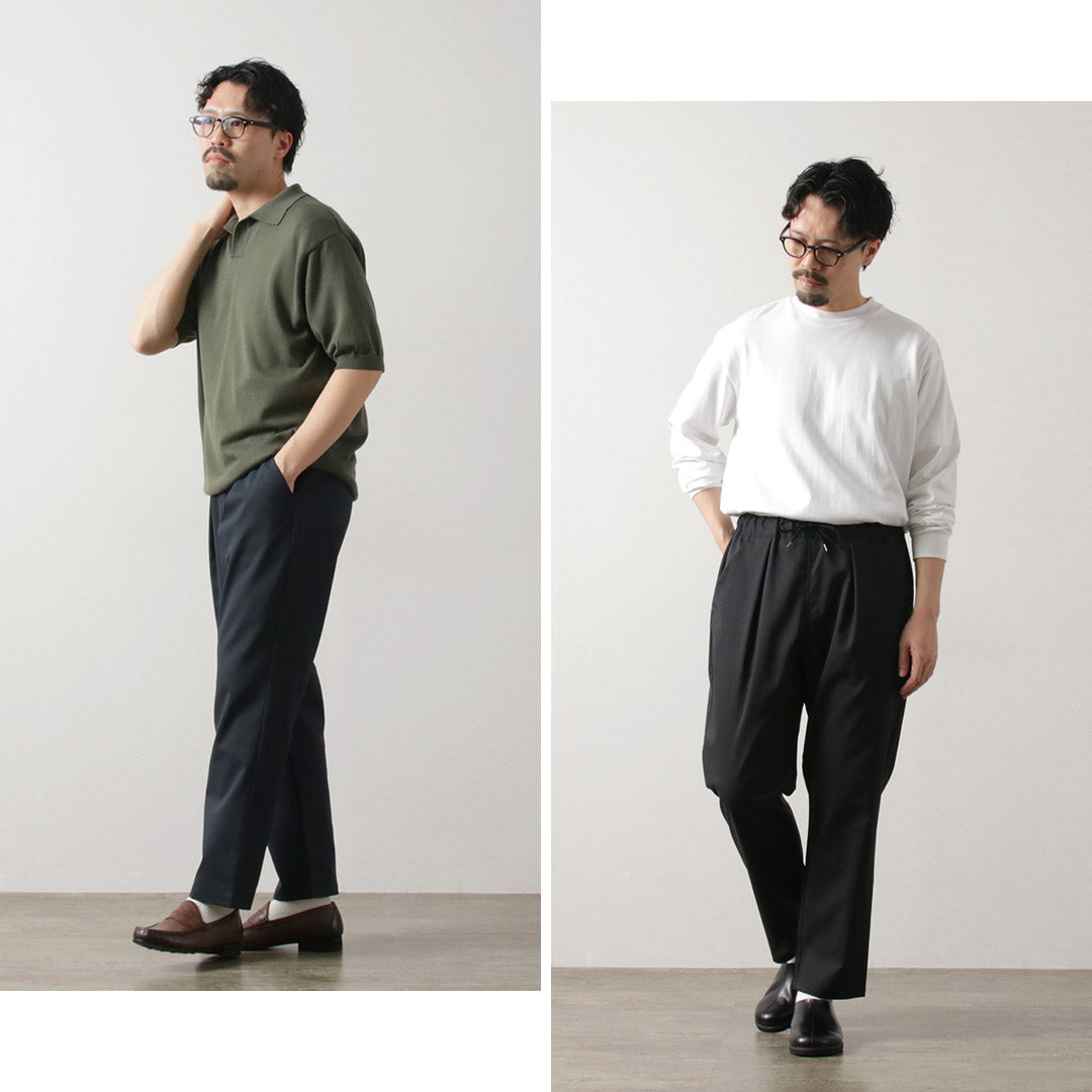 RE MADE IN TOKYO JAPAN / Ramie Solotex Twill Tuck Pants