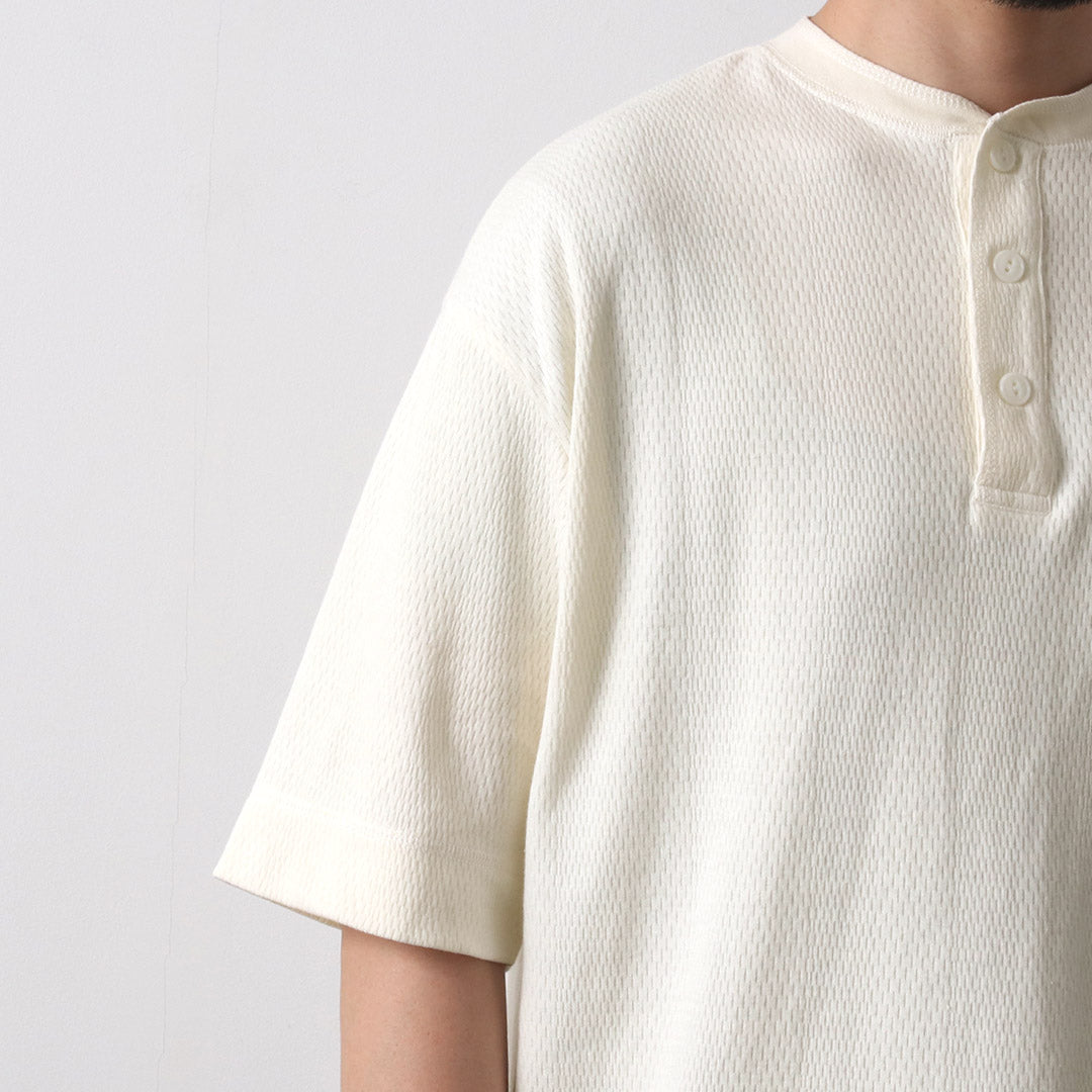 GOHEMP / Multi-Rib Henley Neck Pocket T-Shirt