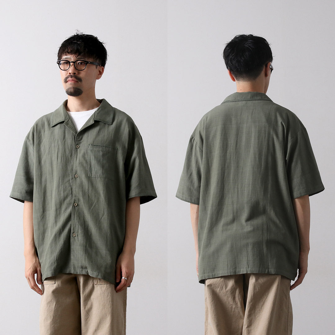 GOHEMP / Hemp Cotton Bamboo Yururi Embroidery Shirt