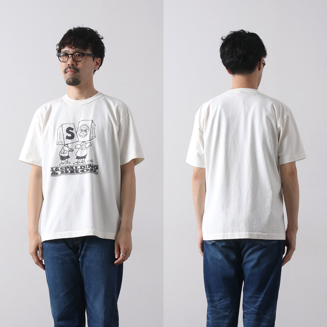A.G.SPALDING & BROS / Sketchbook Print T-Shirt