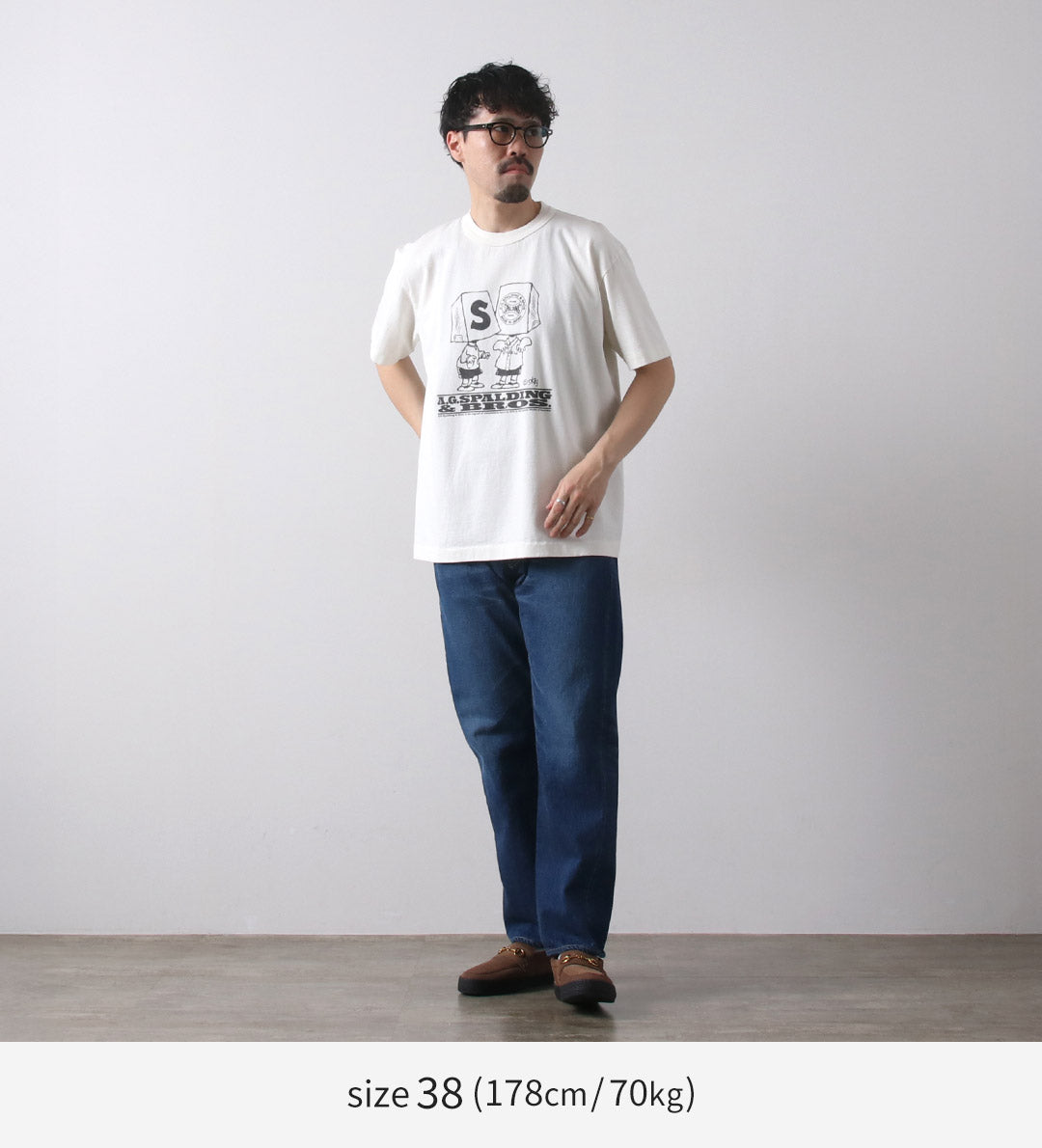 A.G.SPALDING & BROS / Sketchbook Print T-Shirt