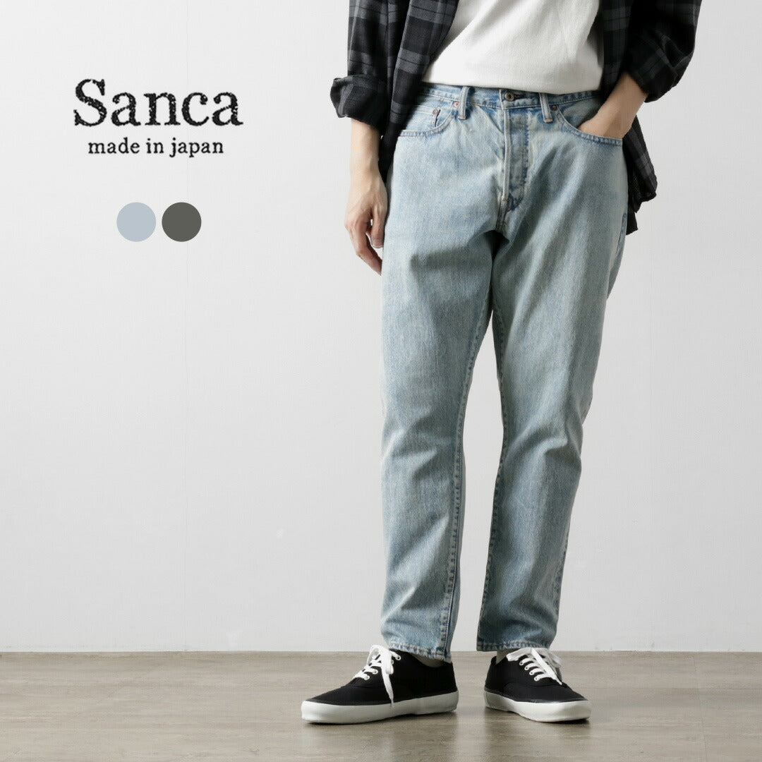 SANCA / 14oz Denim Tapered 5P Pants Ice-washed