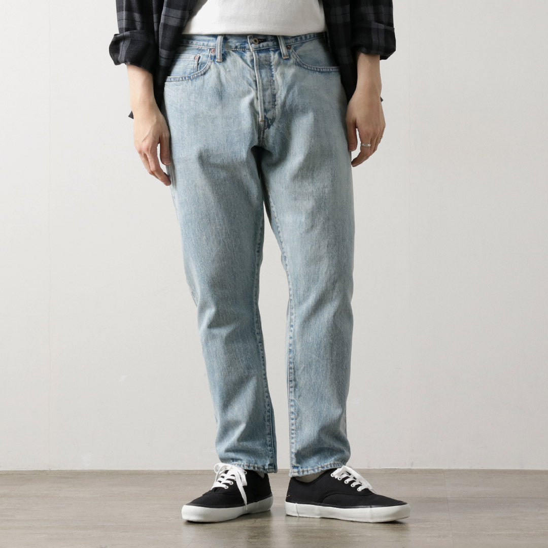 SANCA / 14oz Denim Tapered 5P Pants Ice-washed